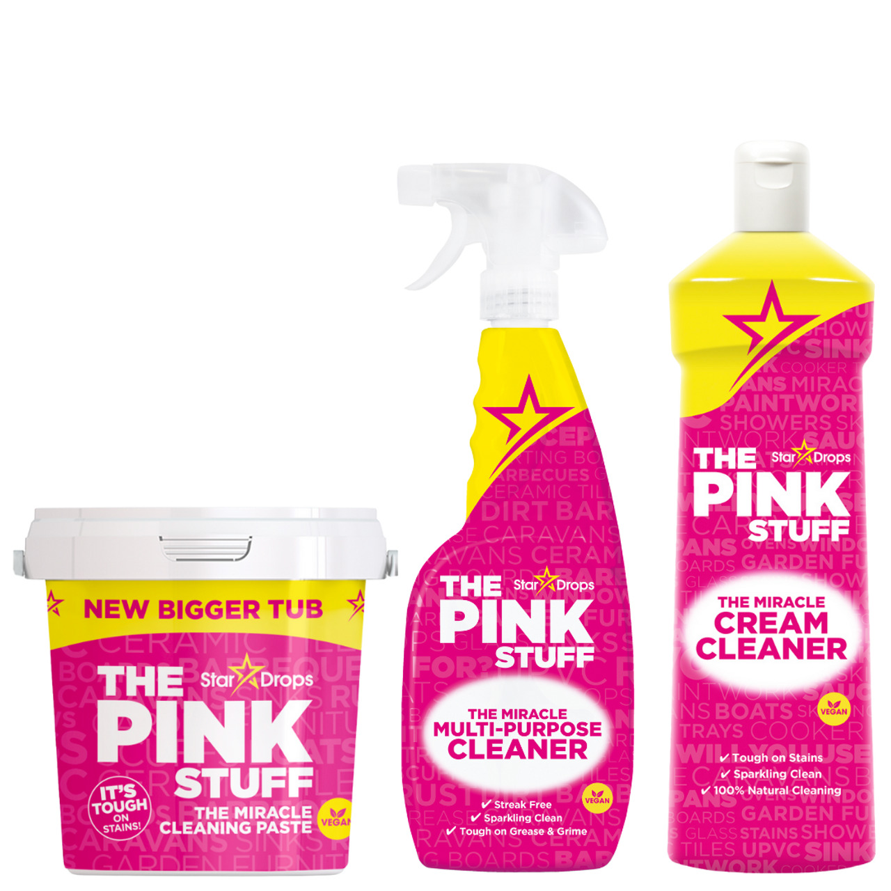 Stardrops The Pink Stuff Multi Purpose Cleaner Spray & Cleaning Paste 750  ml + 850 g - £3.99