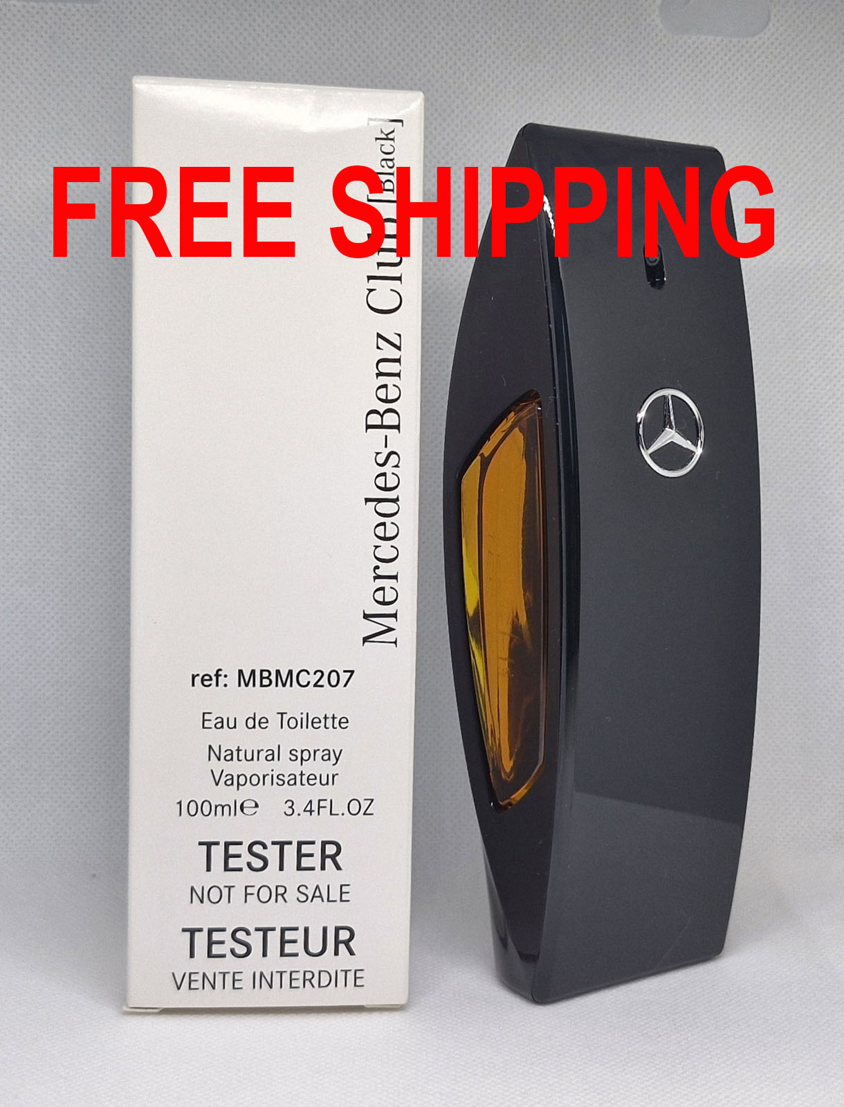 Mercedes Benz Club Black 100ml EDT Spray Men (Amber-Vanilla) [NEW Unboxed]