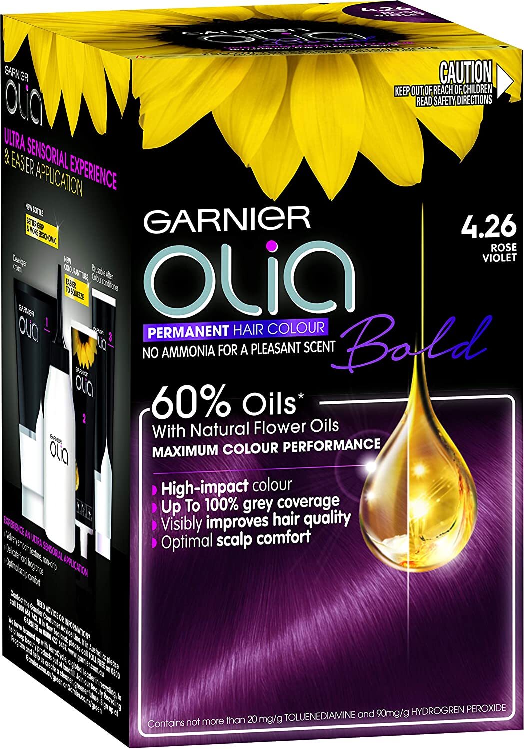 Garnier Olia Permanent Hair Colour Bold No Ammonia  Rose Violet