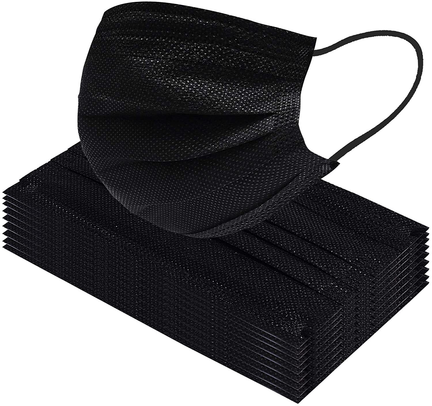 thumbnail image 2 of Bulk 3-Ply Black Face Mask – 100 To 1950 Pcs With Free Mouth Bracket 2 of 5