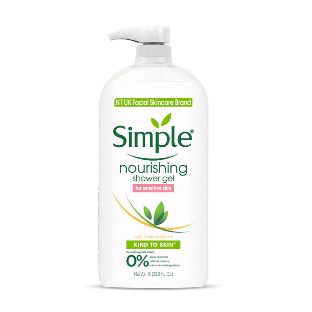 Simple Nourishing Shower Gel For Sensitive Skin 1L