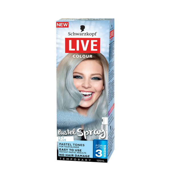Schwarzkopf Live Colour Pastel Spray Icy Blue 125ml Schwarzkopf Live Colour Pastel Spray Icy Blue 125ml