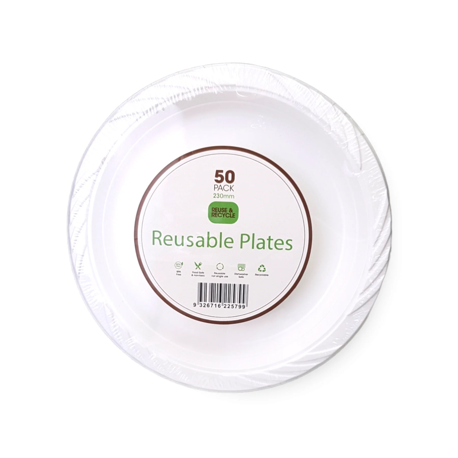 9 Inch Round Plate 50pk