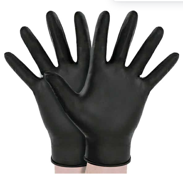 Bastion Nitrile Ultra Soft Black Powder Free Gloves 100pk Small