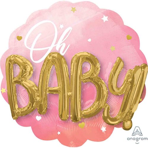Multi-Balloon Pink Baby Girl Oh Baby P75