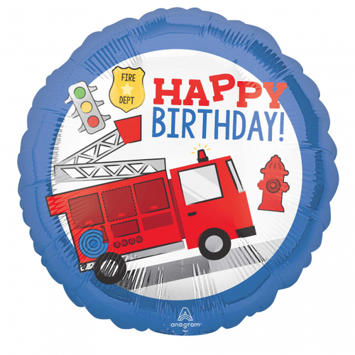 45cm Standard HX First Responder Fire Truck Happy Birthday S40