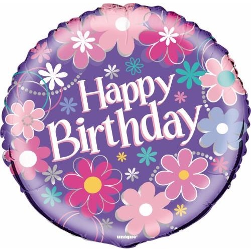 Birthday Blossom Foil Balloon 45cm 18"