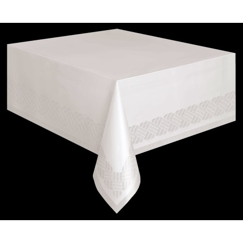 White Paper Poly Rectangle Tablecover Waterproof