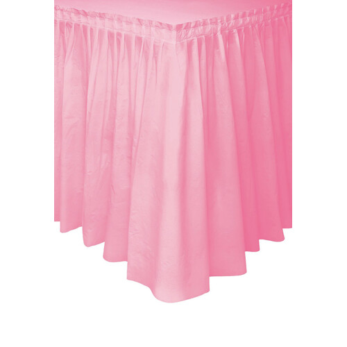 Lovely Pink Plastic Tableskirt 73cm x 4.3m (29" x 14')