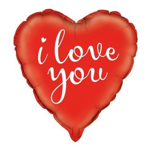 18" I Love You  Foil Balloon Packaged 45cm