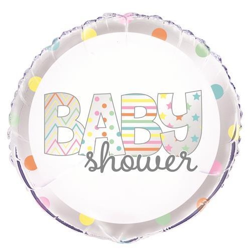 18" Colourful Baby Shower  Foil Balloon 45cm