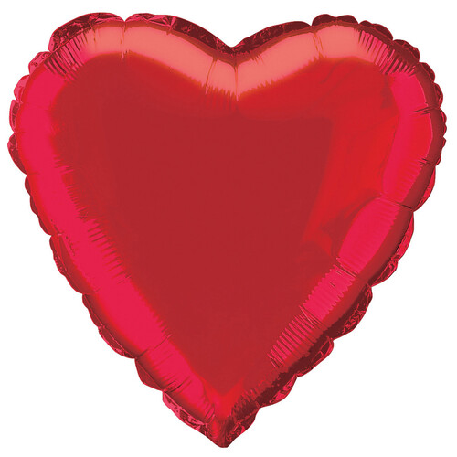 45cm Red Heart (18″) Foil Balloon