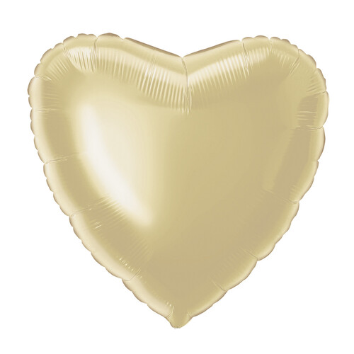 18" Champagne Gold Heart  Foil Balloon 45cm