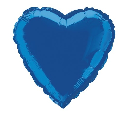 18" Royal Blue Heart Foil Balloon 45cm