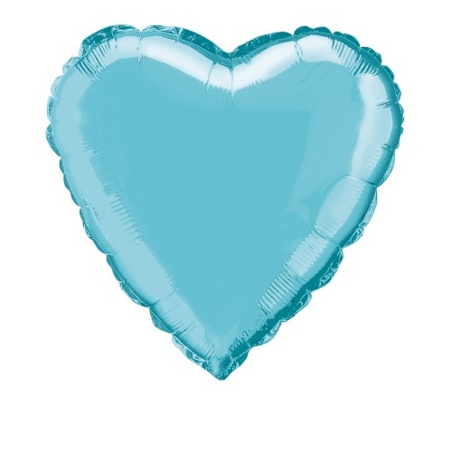 Baby Blue Heart 45cm (18") Foil Balloon Packaged