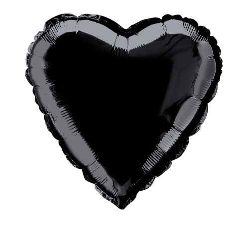 Black Heart 45cm (18") Foil Balloon 