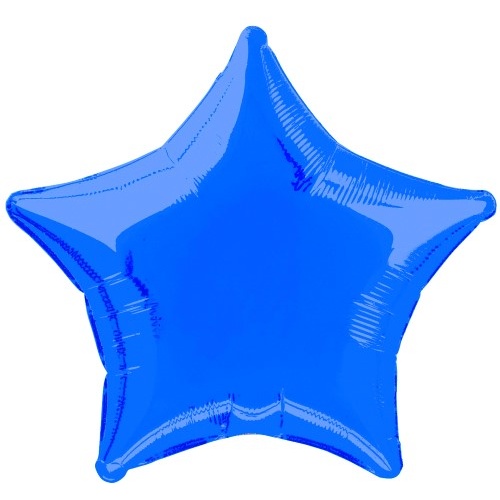 20" Royal Blue Star Foil Balloon 50cm