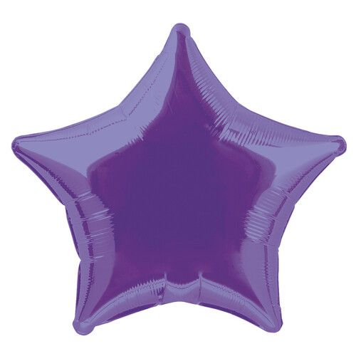 Unique 20" Purple Star Foil Balloon 50cm
