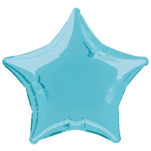 Baby Blue Star 50cm (20") Foil Balloon Packaged