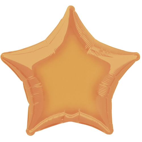 20" orange star foil balloon