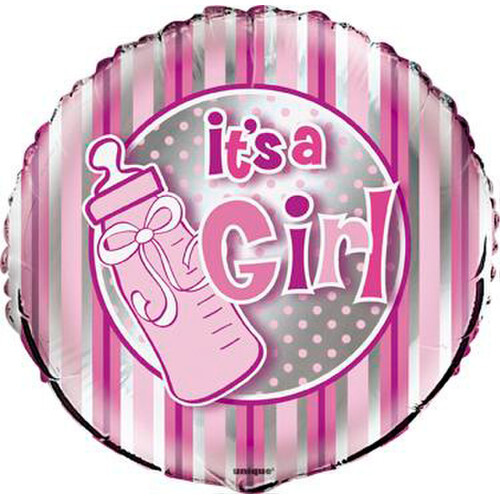 It's A Girl Bottle 45cm (18") Foil Balloon