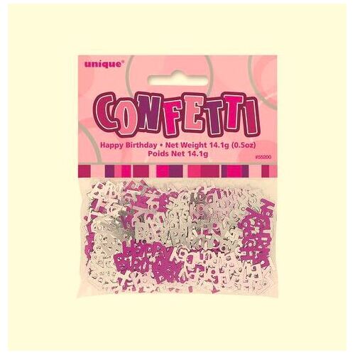 Glitz Pink Happy Birthday Confetti 14Grams (0.5Oz)