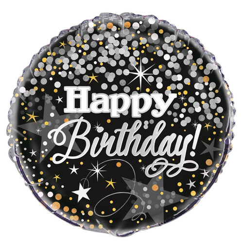 Meteor 18" Glittering Birthday Foil Balloon 45cm