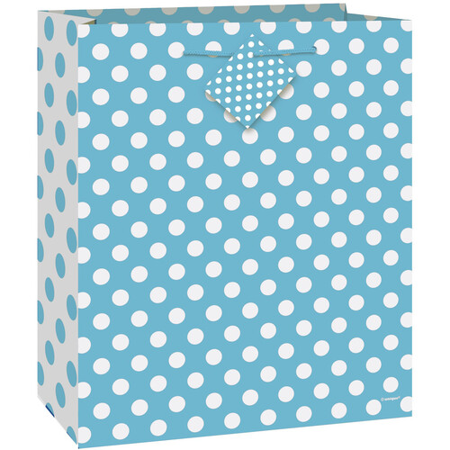 Dots Gift Bag Powder Blue Large