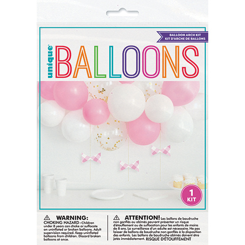 Pink and White Balloon Arch Kit