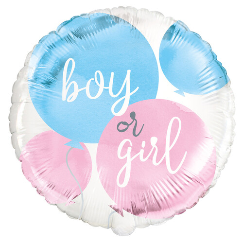 Baby Reveal "Boy Or Girl" 45cm (18") Foil Balloon
