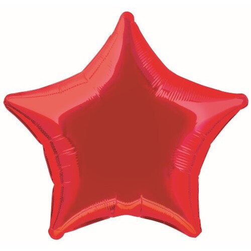 18" Red Star Foil Balloon 45cm