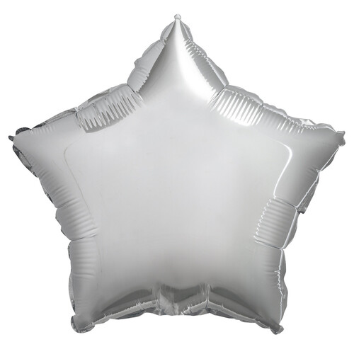 18" Silver Star Foil Balloon 45cm