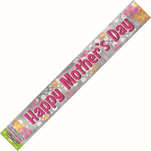 Happy Mother's Day Foil Banner 3.65m (12')