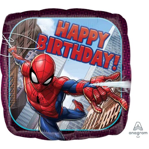 Spider-Man Happy Birthday Foil Balloon 45cm
