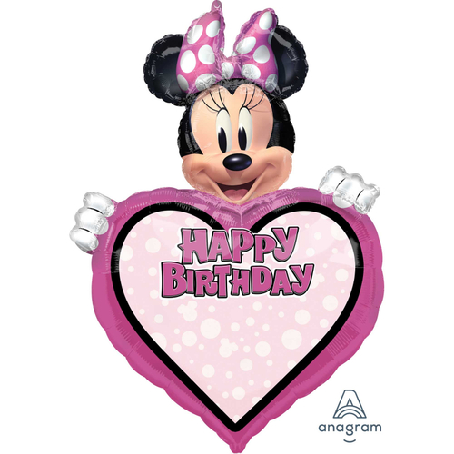 Minnie Mouse Forever Happy Birthday SuperShape Personalized Balloon