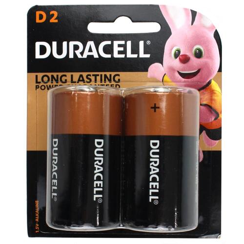 Duracell Alkaline Battery Size D 2PK