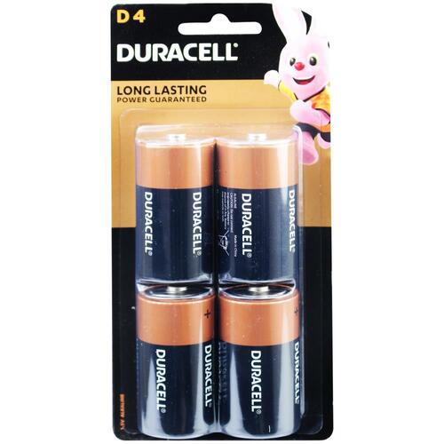 Duracell D Alkaline Batteries 4pk