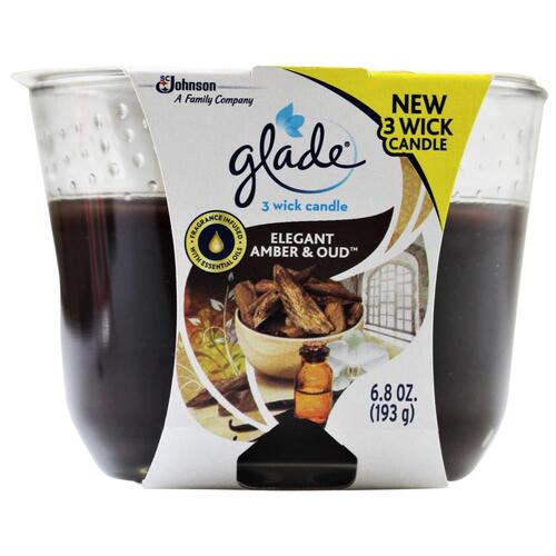 Glade Large Jar Candle  Elegant Amber & Oud 193g