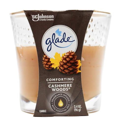 Glade Candle Comforting Cashmere Woods 96g