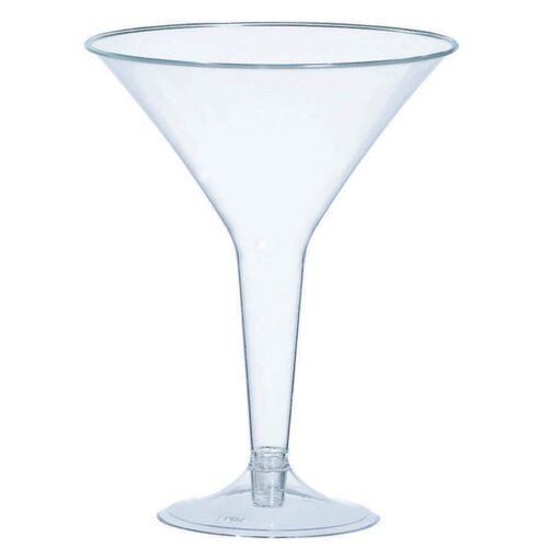 Big Party Pack Martini Glasses Clear Plastic 236ml 20pk