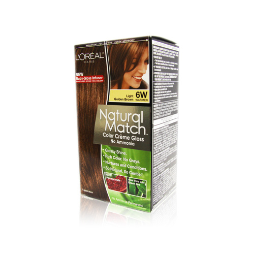 L Oreal Natural Match Color Creme Gloss 6w Light Golden Brown