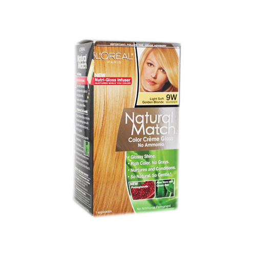 L'Oreal Natural Match Color Creme Gloss 9W Light Soft Golden Blonde