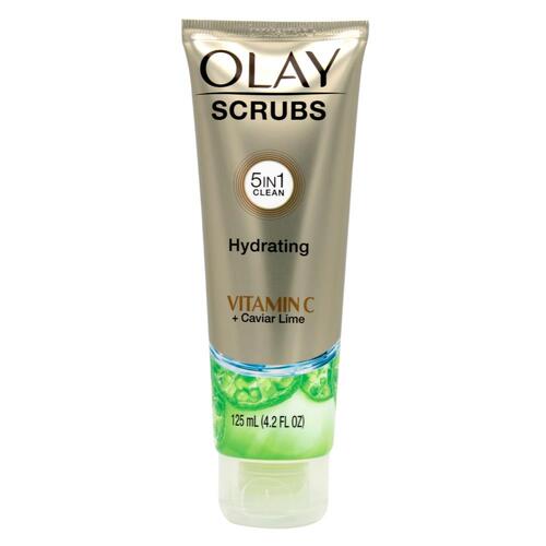 Olay Scrubs 5 in 1 Cleansers Hydrating Vitamin C Caviar Lime 125mL