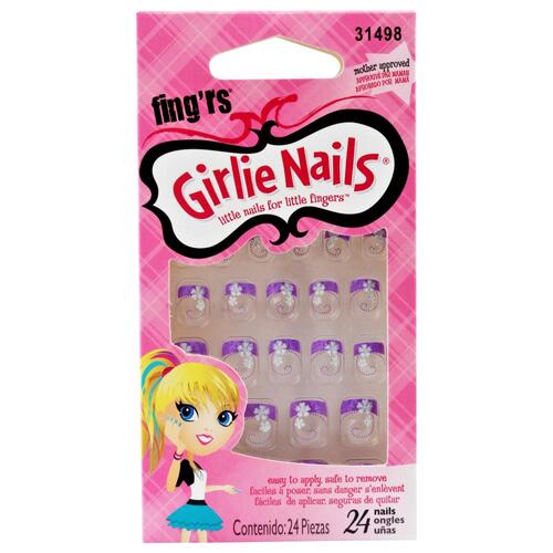 Fing'rs Girlie Nails Little Nails For Little Fingers  24pk # 21498