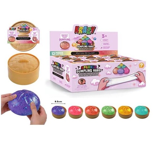 CTN 12 X Krazy Sparkle Hard Squishy Dumpling 1PC