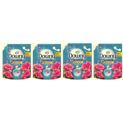4 x Downy Fabric Softener Morning Sunshine Scent 3.5L Pouch