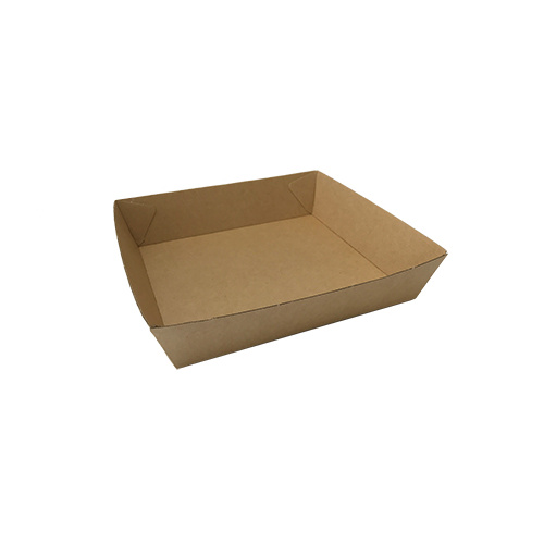 Paper Tray Brown Kraft Takeaway Tray 2 Ctn 240pcs 178 x 178 x 45 mm