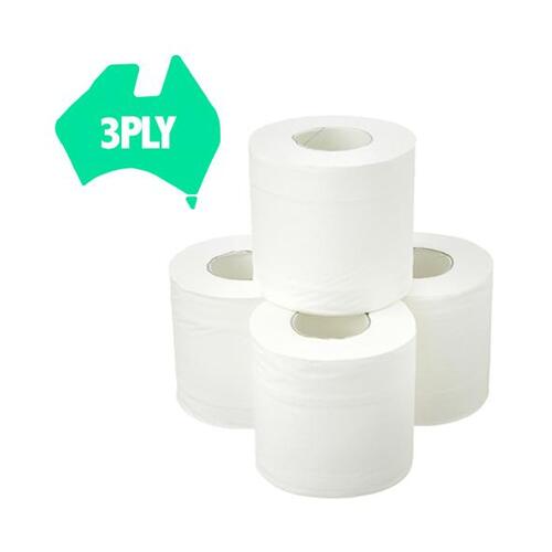 Beaucare 3PLY 260 Sheets Premium Plain White Toilet Tissues 8 Rolls 
