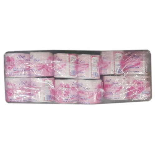 Pink Rose 3ply 300 sheet Individually Wrap Toilet paper 48 Roll