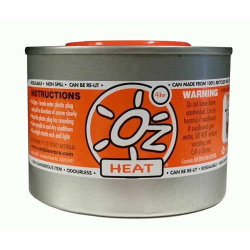 Oz Heat Gel Food Heating Fuel 4HR 145g